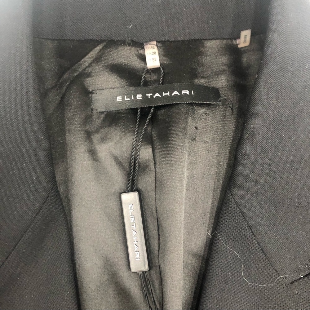 ELIE TAHARI NWT Virgin Wool Black Blazer - Picture 7 of 12